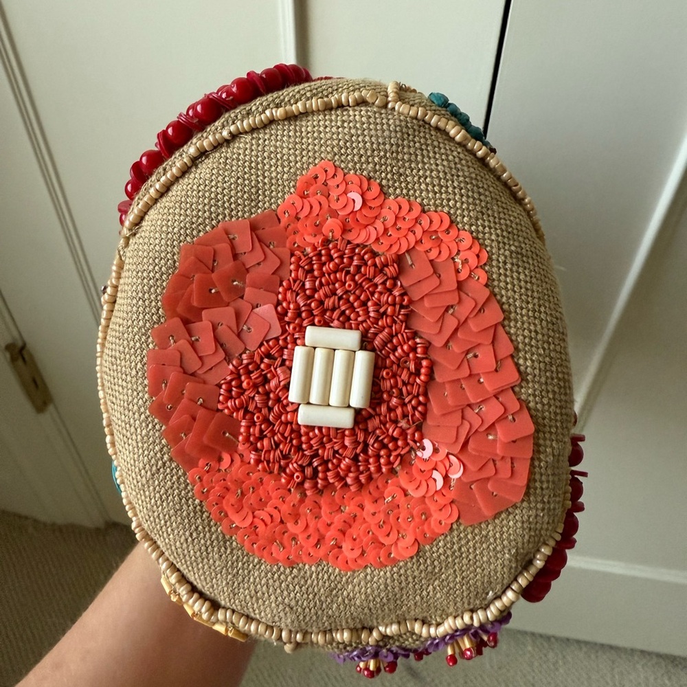 NWT ZARA BEADED BASKET BAG - Picture 13 of 16